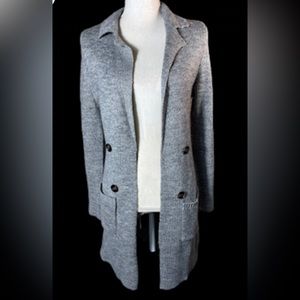 Sugar Rain open front duster length cardigan sweater pockets small